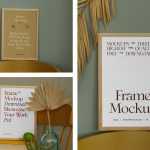 Wood Frame on Chair Mockups - Free PSD Download Wood Frame on Chair Mockups