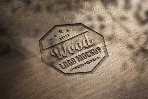 Woodcut CNC Engraved Logo Mockup Free PSD - Free PSD Mockup | PsFiles