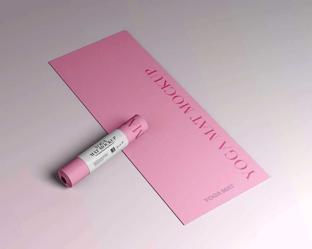 Yoga Mat Mockup PSD free