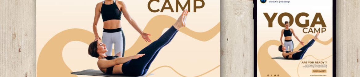Yoga Training Camp Free Social Media Post Design PSD Template