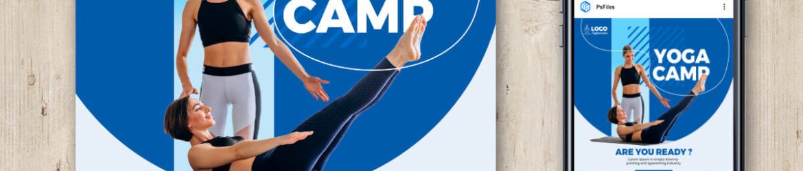 Yoga Training Camp Free Social Media Post Design PSD Template