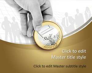 1 Euro Coin PowerPoint Template