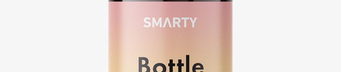 1000 ml pharmacy bottle mockup / amber