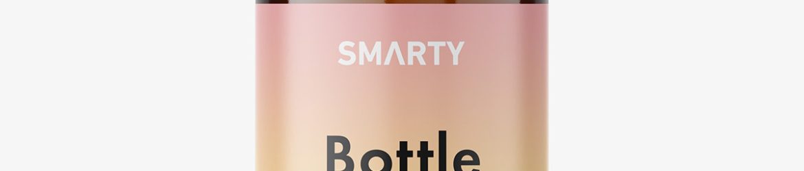 1000 ml pharmacy bottle mockup / amber