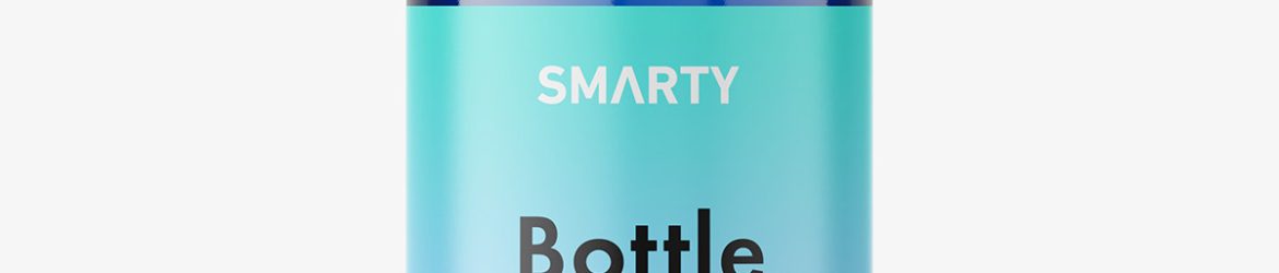 1000 ml pharmacy bottle mockup / blue
