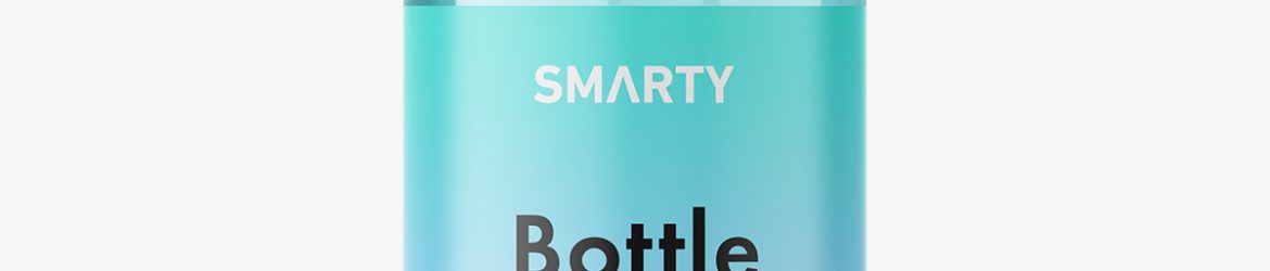1000 ml pharmacy bottle mockup / clear