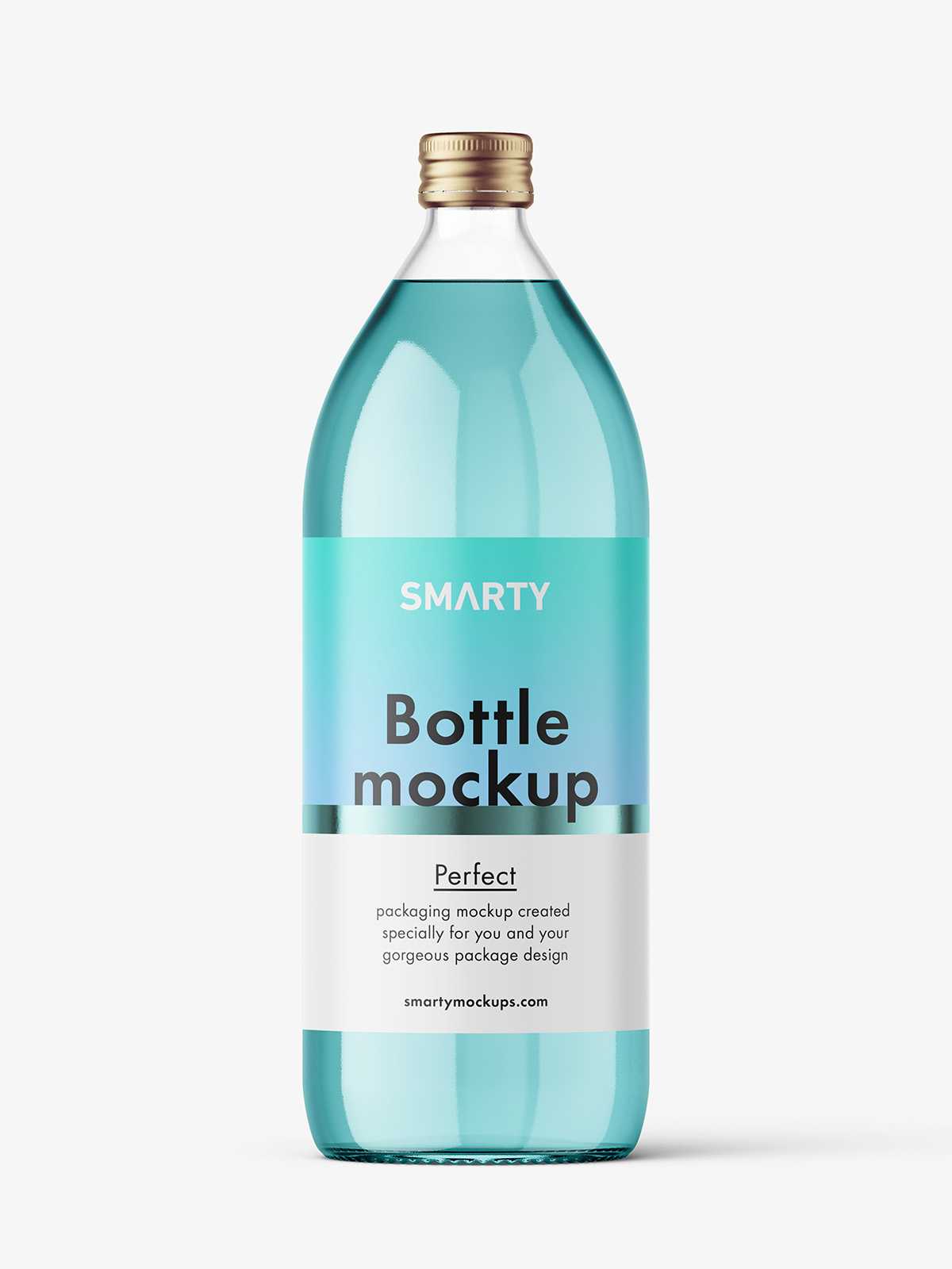 1000 ml pharmacy bottle mockup / clear