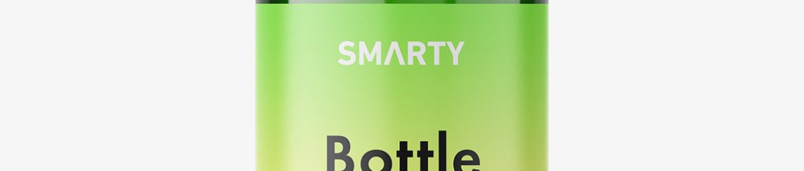 1000 ml pharmacy bottle mockup / green