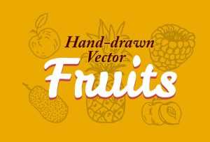 15 Hand-drawn Free Vector Fruits
