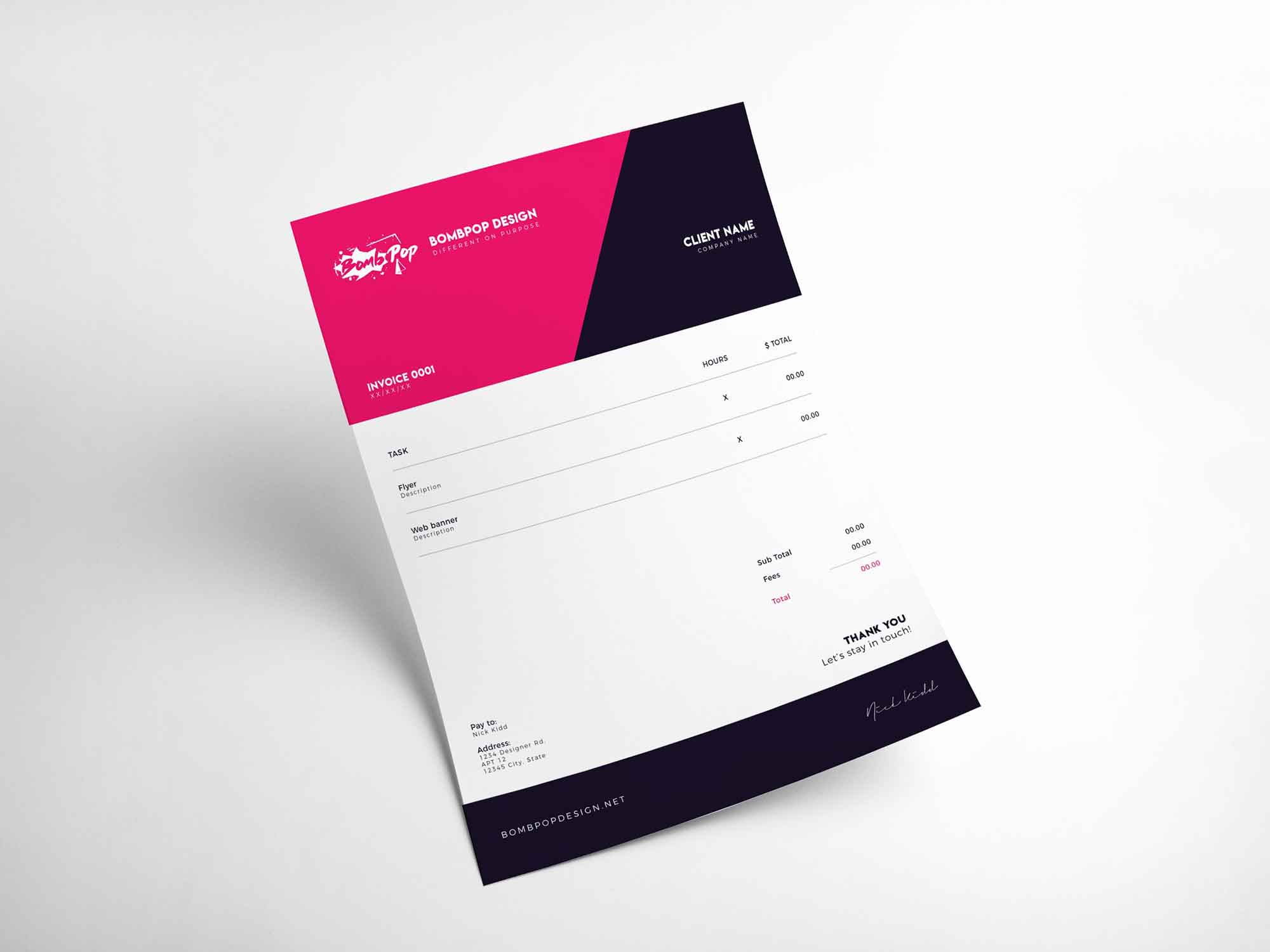 2 Free Invoice Templates (INDD)