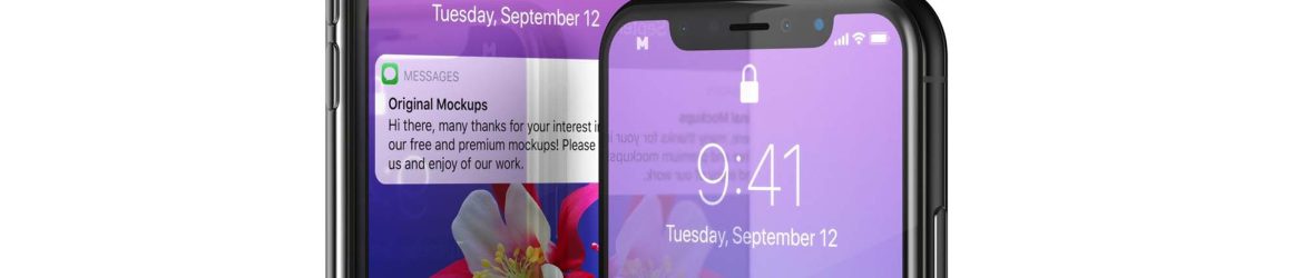 2 Free iPhone X Mockups (PSD)