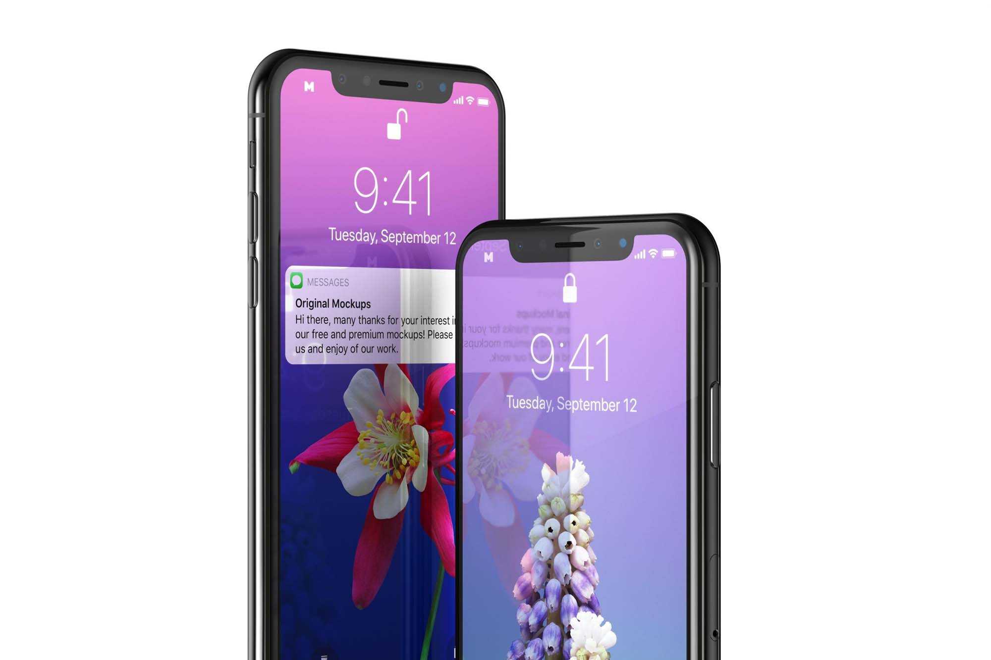 2 Free iPhone X Mockups (PSD)