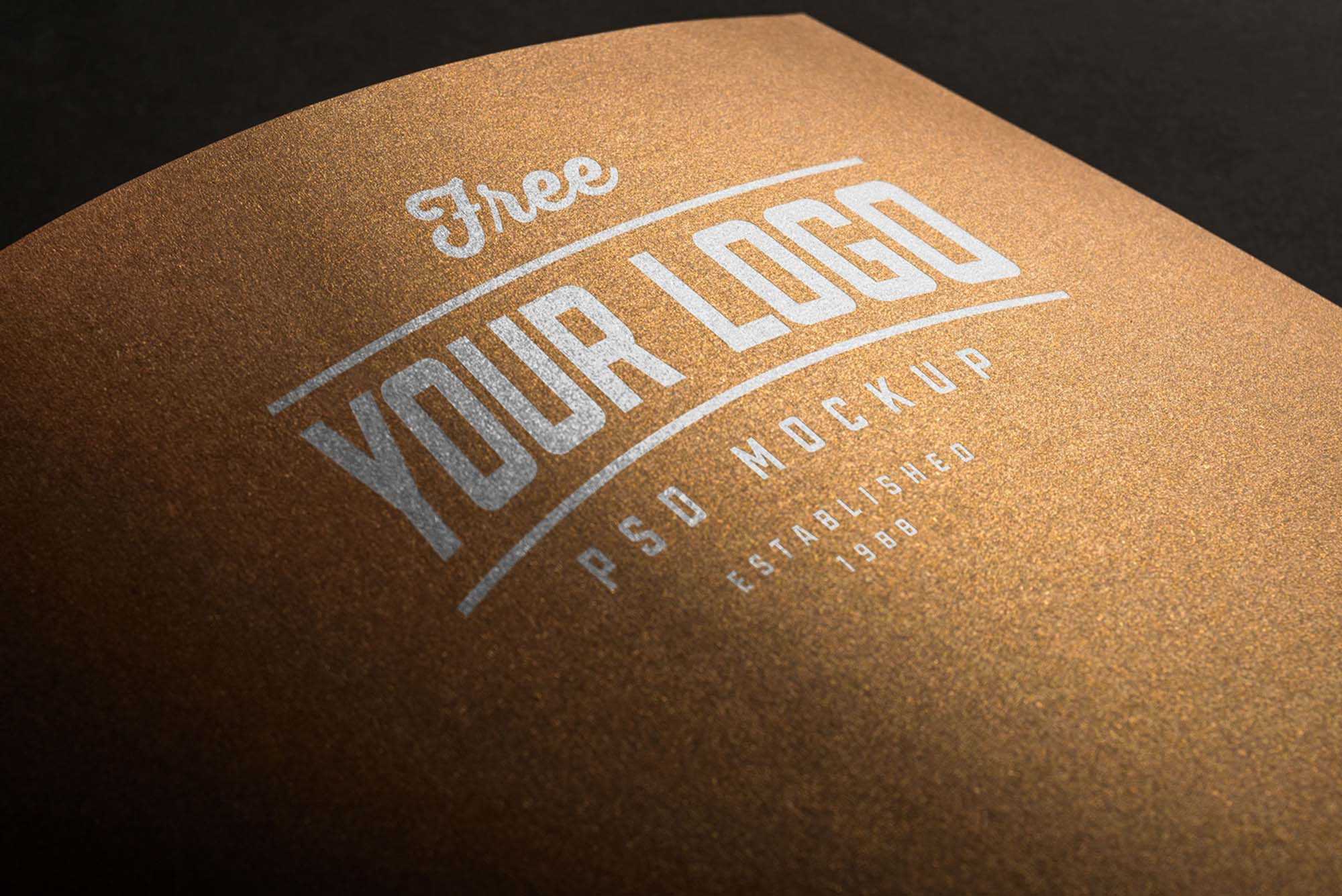 2 Free Paper Printed Logo Mockups (PSD)