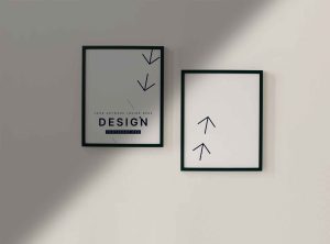 2 Free Poster Frame Mockups (PSD)
