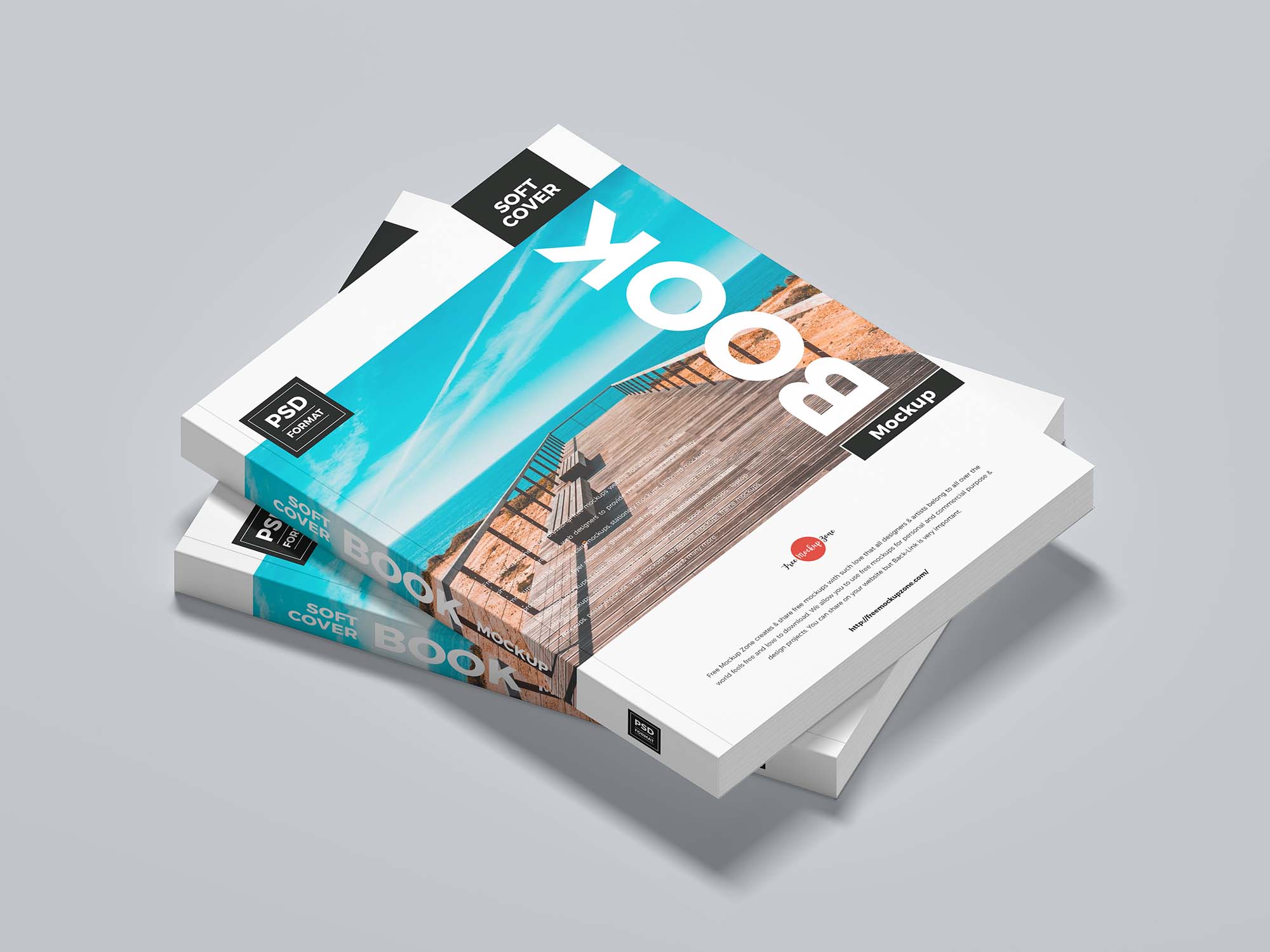 2 Free Soft Cover Books Mockup (PSD)
