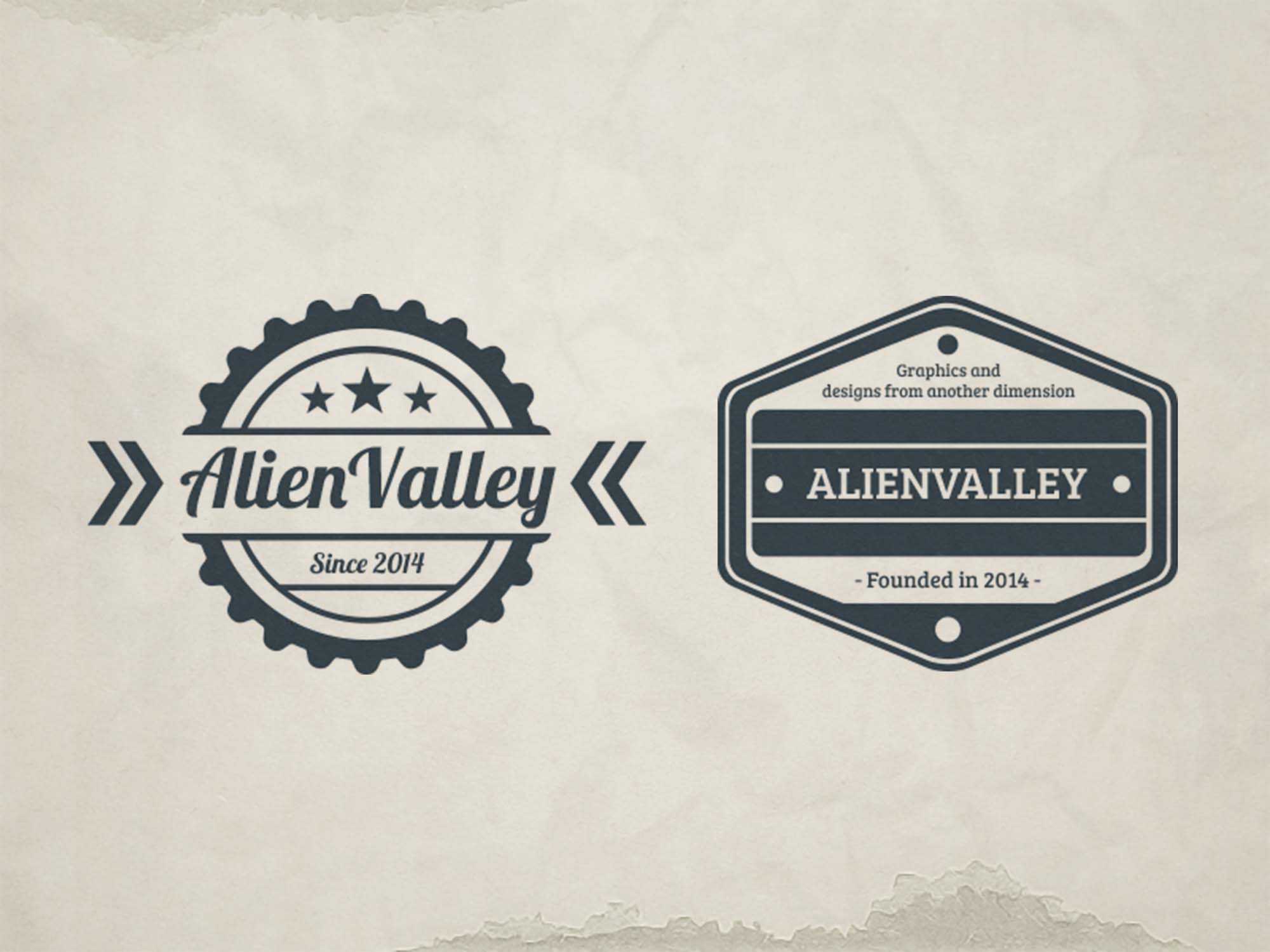 2 Free Vintage Logo Templates (PSD)