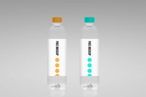 2 Free Water Bottles Mockup (PSD)