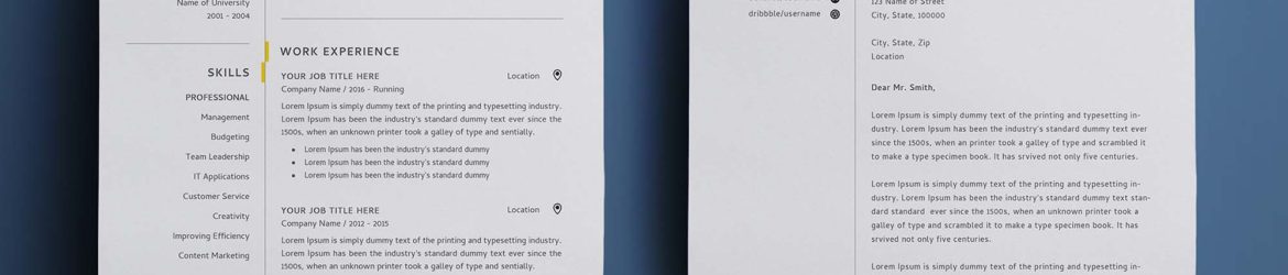2 Page Free Resume Template (PSD)