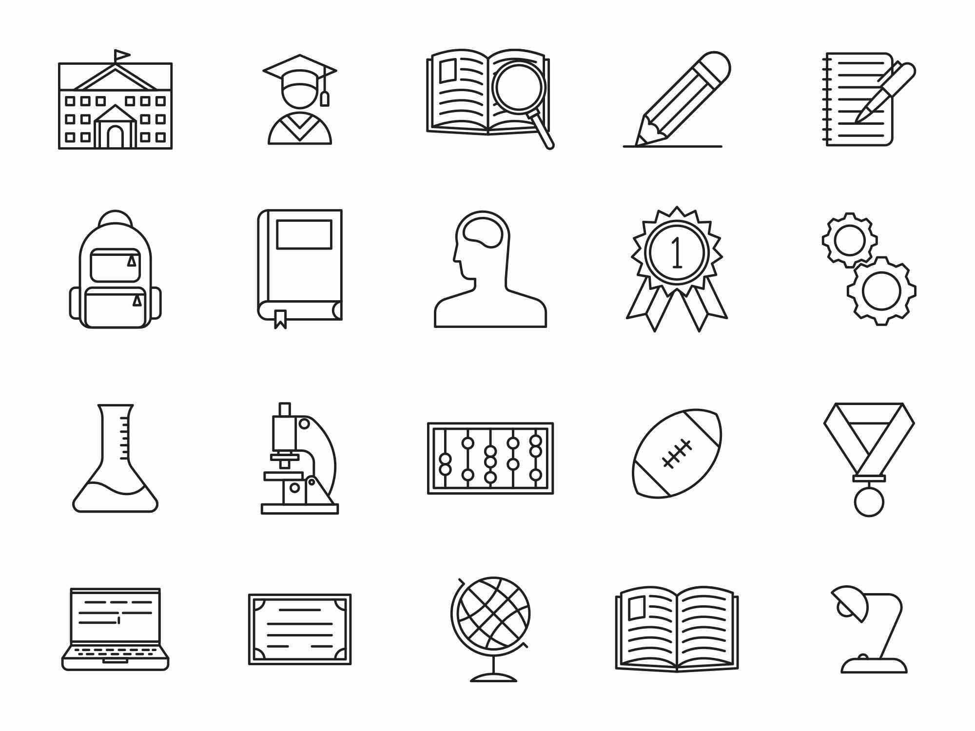 20 Free Education Vector Icons (AI)