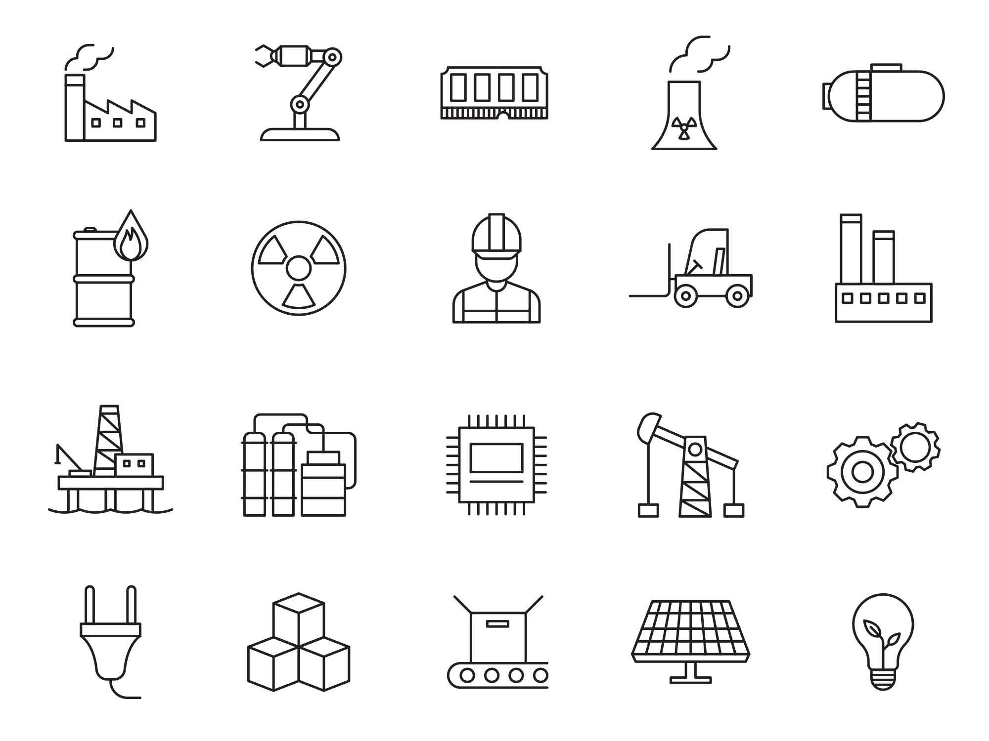 20 Free Industrial Vector Icons (AI)