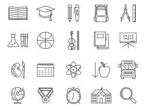 20 Free School Vector Icons (AI)