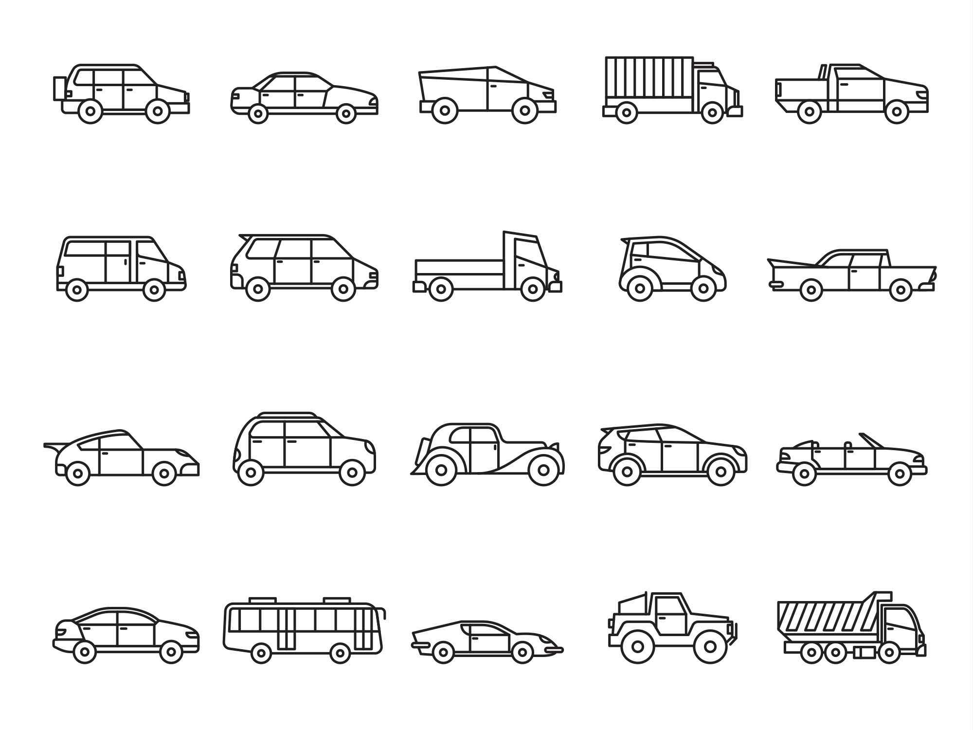 20 Free Vehicles Vector Icons (AI)