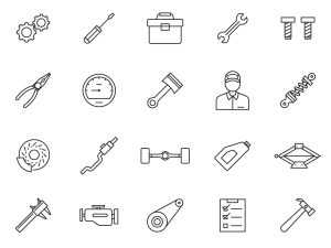 20 Mechanic Line Icons