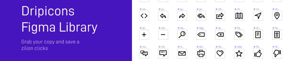 200 Free Dripicons Icons Library (Figma)