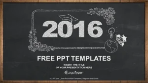 2016, concept on blackboard PowerPoint Templates