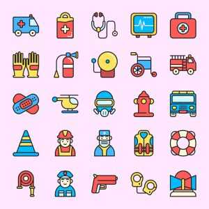 25 Free Emergency Vector Icons (AI)