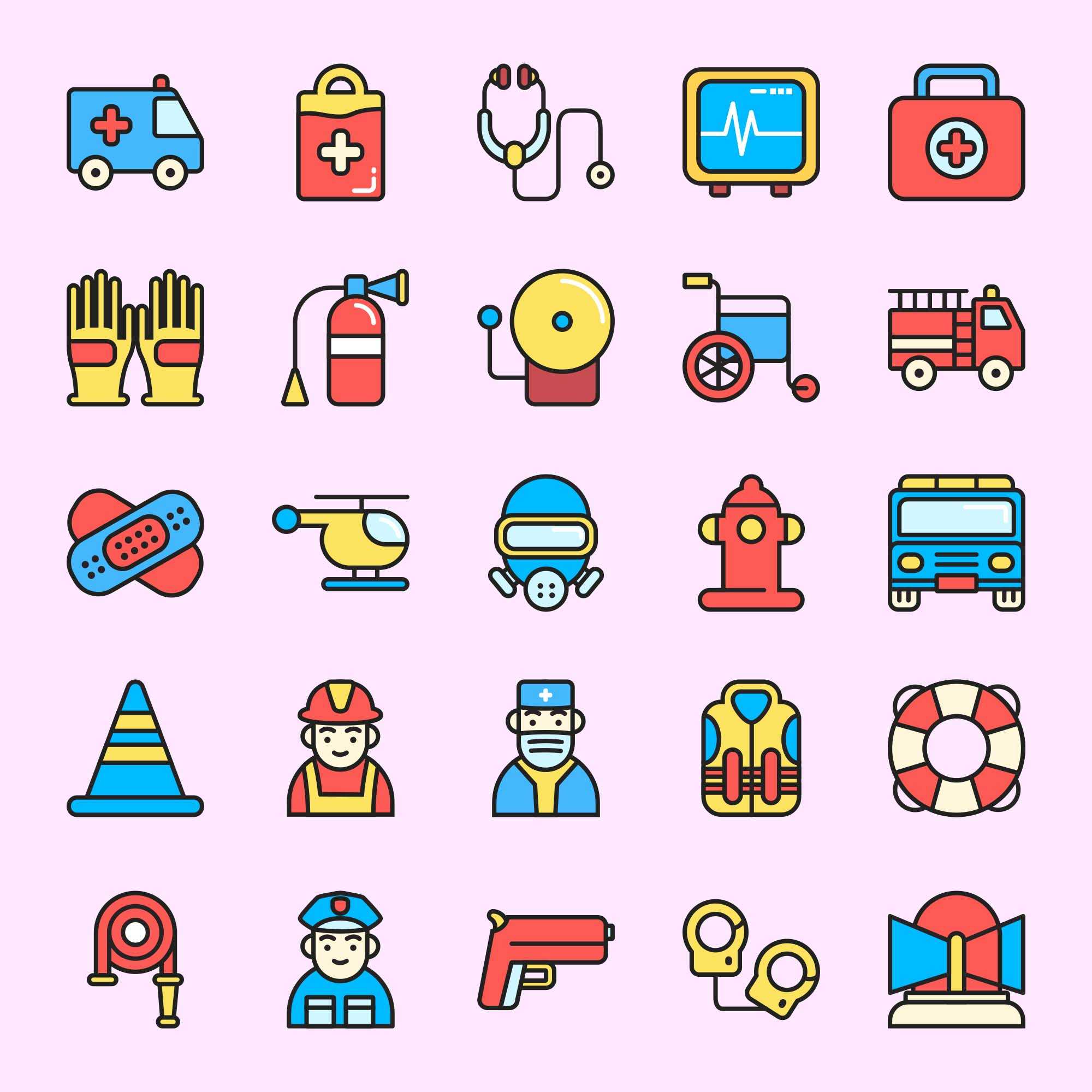 25 Free Emergency Vector Icons (AI)