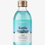 250 ml pharmacy bottle mockup / clear