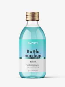 250 ml pharmacy bottle mockup / clear