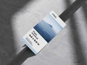 3,5” x 8,5” flyer on concrete mockup - Instant Download