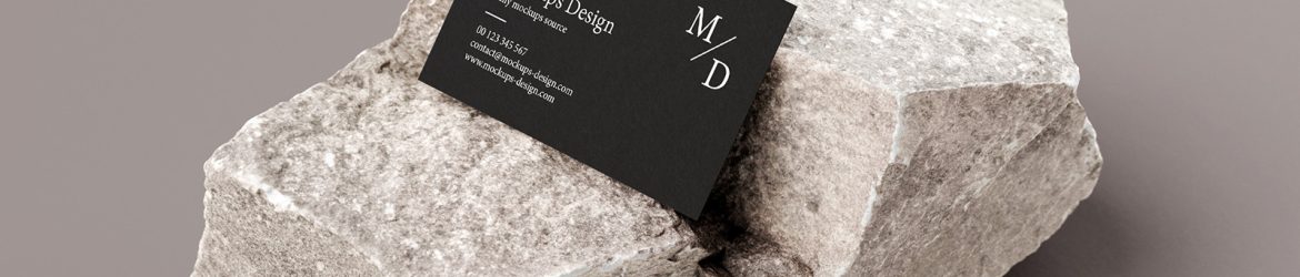 3,5x2 inches business cards on stone mockup 3,5x2 inches business cards on stone mockup