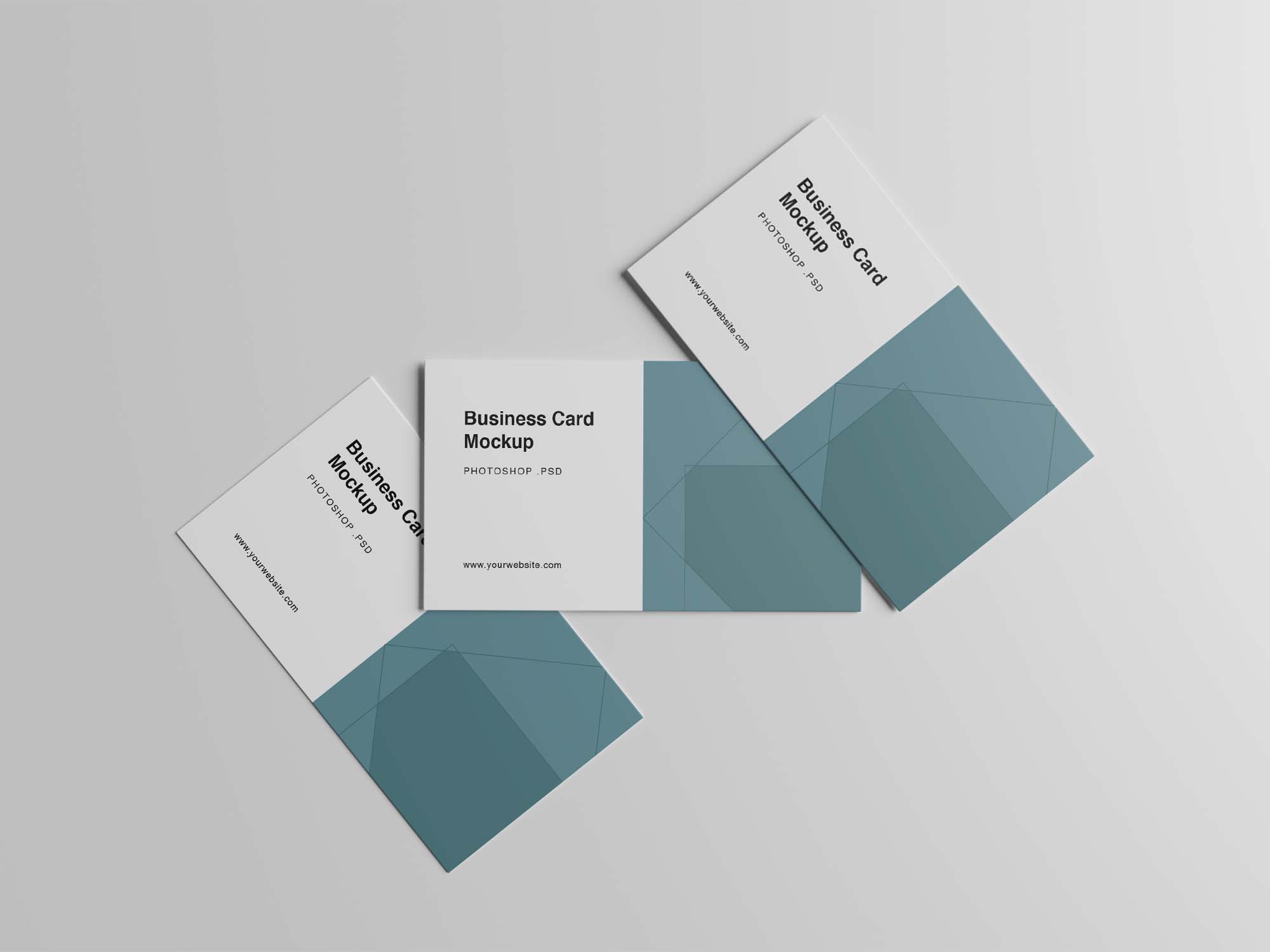3 Business Card Mockups (PSD)
