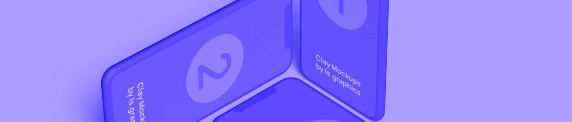 3 Clay iPhone Mockups (PSD)