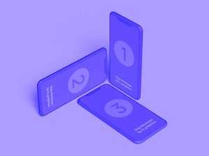 3 Clay iPhone Mockups (PSD)