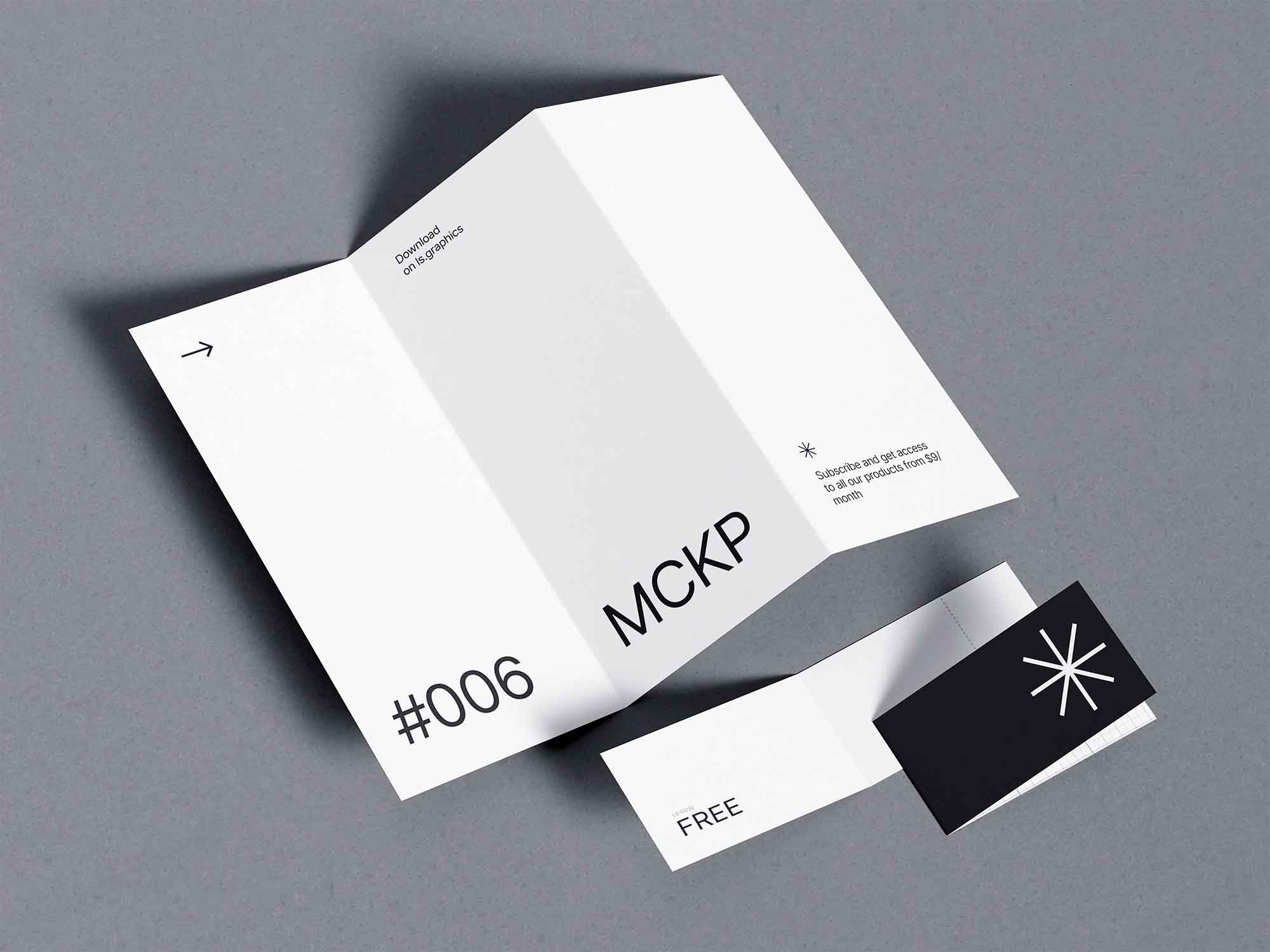 3-Fold and Landscape Brochures Mockup (PSD)