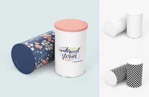 3 Free Tin Canister Mockups