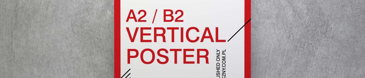 3 Sizes Simple Poster Mockups (PSD)