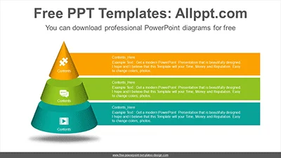 3 stages pyramid PowerPoint Diagram Template