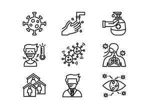 30 Free Outline Coronavirus Icons (SVG)