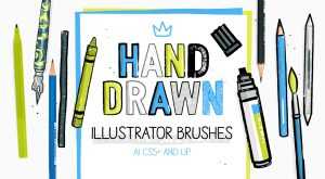 30 Hand-drawn Brushes For Illustrator