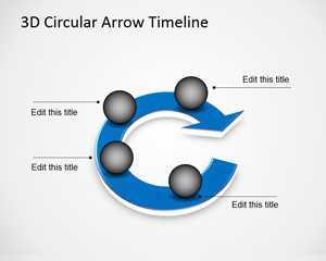 3D Circular Arrow Timeline Template for PowerPoint
