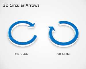 3D Circular Arrows Template for PowerPoint