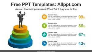 3D Clustered Circle PowerPoint Diagram