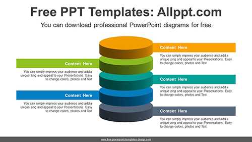 3D Clustered Circles PowerPoint Diagram