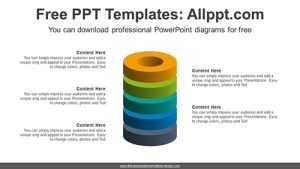 3D Clustered Doughnut PowerPoint Diagram