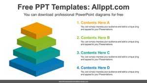 3D Clustered Square PowerPoint Diagram